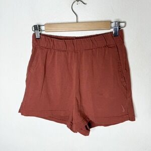 Nike Brown/Rust Color‎ Elastic Waist Pull On Cotton Shorts Women's Small